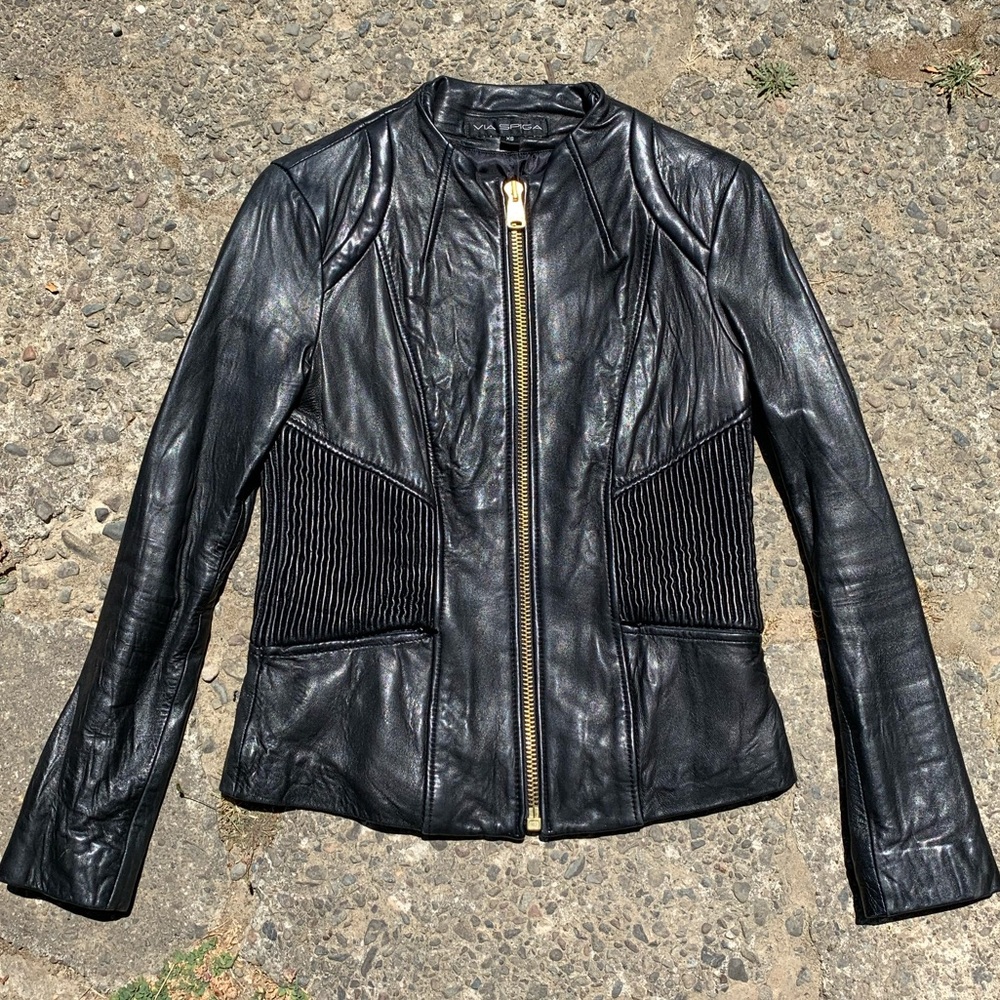 Via Spiga vintage genuine lamb leather jacket - Picture 3 of 16